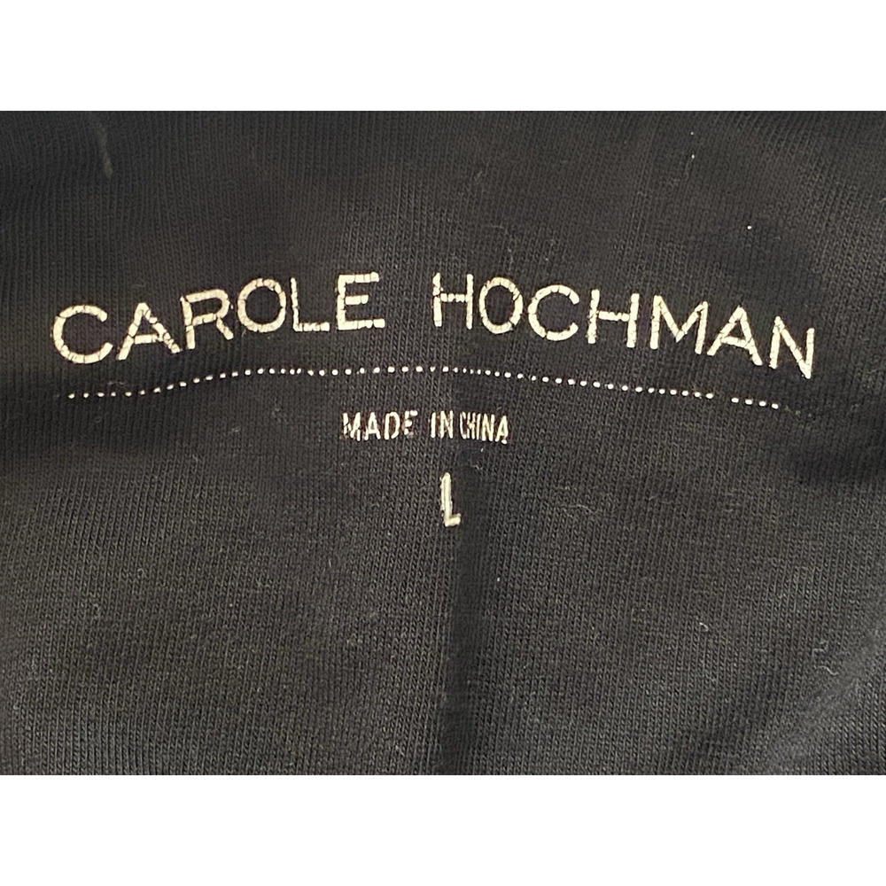 Lot 2 Carole Hochman L Plush Robe Cozy Warm Velour Pockets Soft+ Shirt Black - Picture 3 of 16